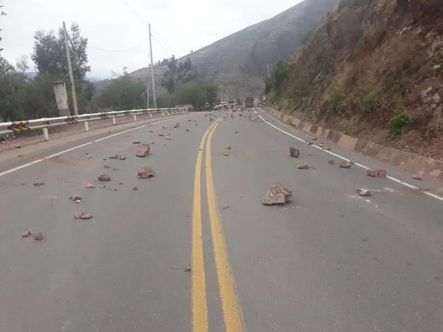 Bloqueo en el puente Huaro. Foto: La República