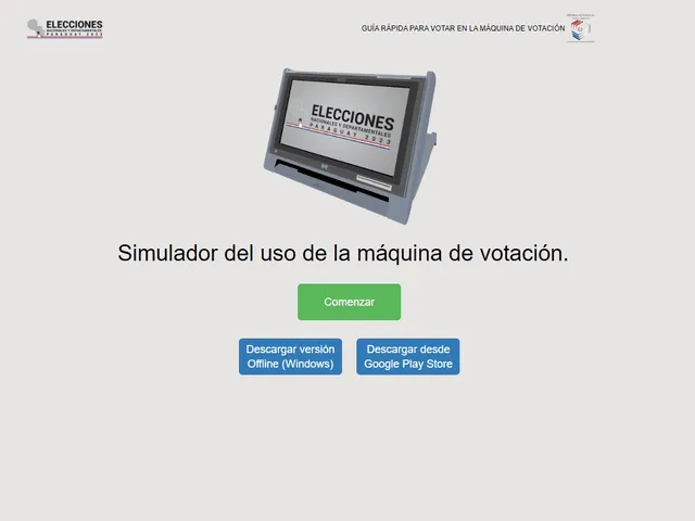 Simulador digital de votación para las Elecciones en Paraguay 2023. Foto: Justicia Electoral.