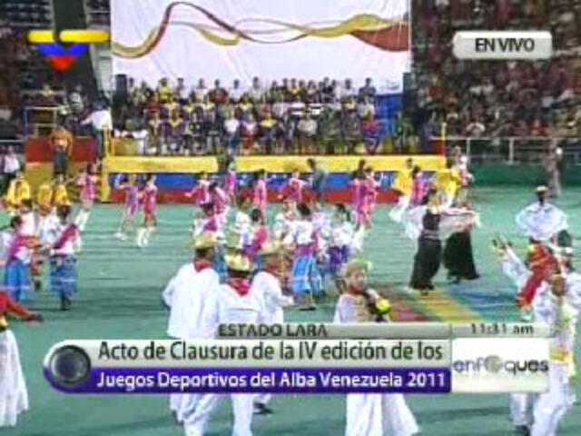 Ceremonia de clausura de la cuarta edición de los Juegos del ALBA, en 2011. Foto: Noti Actual.