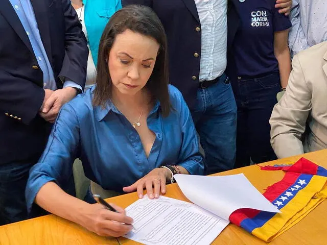 Actualmente, María Corina Machado se encuentra inscrita y habilitada para competir en la próxima Primaria 2023, en Venezuela. Foto: Infobae