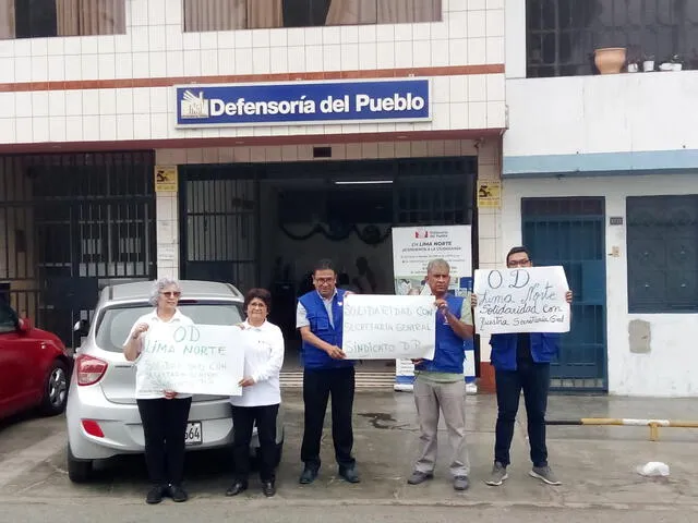 Plantón en las oficinas de la Defensoría del Pueblo en Lima Norte. Foto: X/Sindicato de la Defensoría del Pueblo     