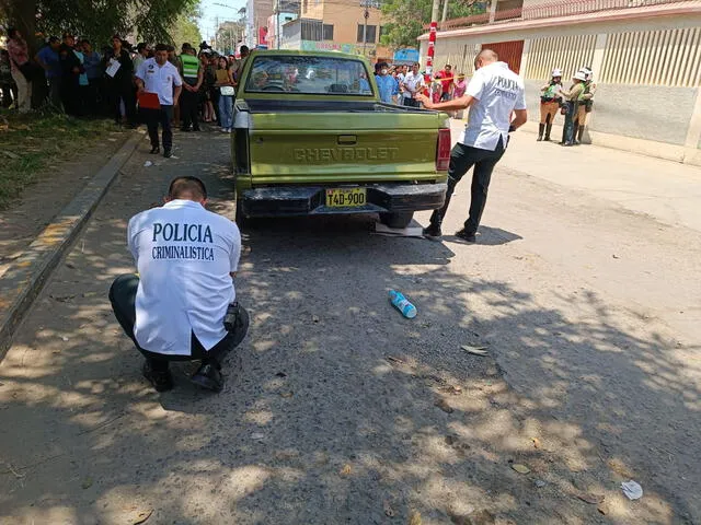  Camioneta propiedad de uno de los occisos. Foto: Yolanda Goicochea/LR   