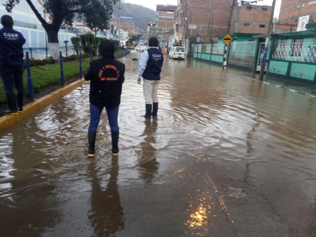 COEN evalúa daños ocasionados por las lluvias en Ayacucho. Foto: Andina.   