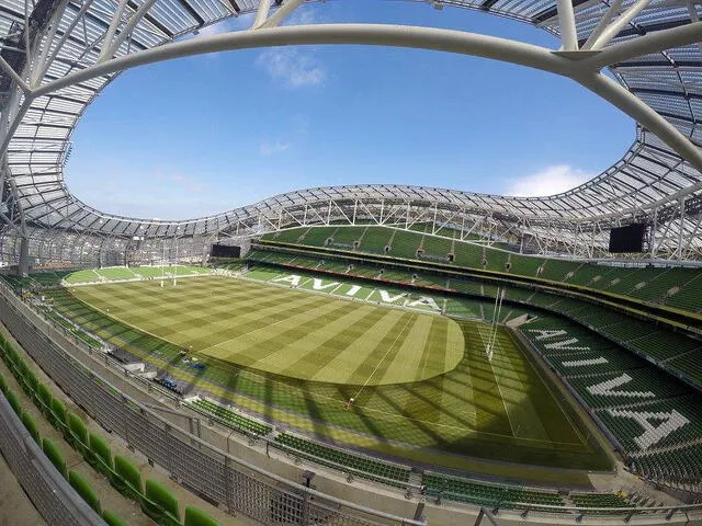 Imagen del Estadio Aviva, el hogar del partido entre Irlanda y Escocia. Foto: Tripadvisor   