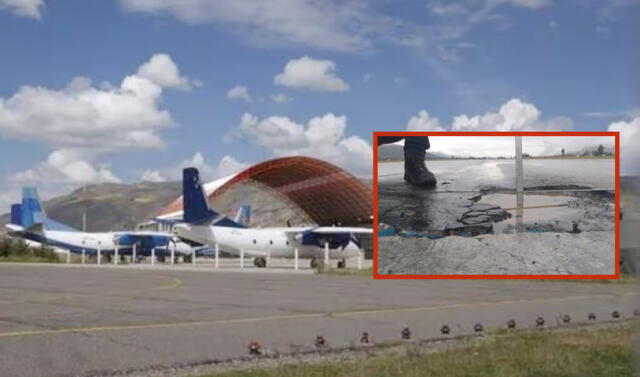 Daños en infraestructura aeroportuaria de Jauja provocó suspensión de vuelos a Junín. Foto: La República   