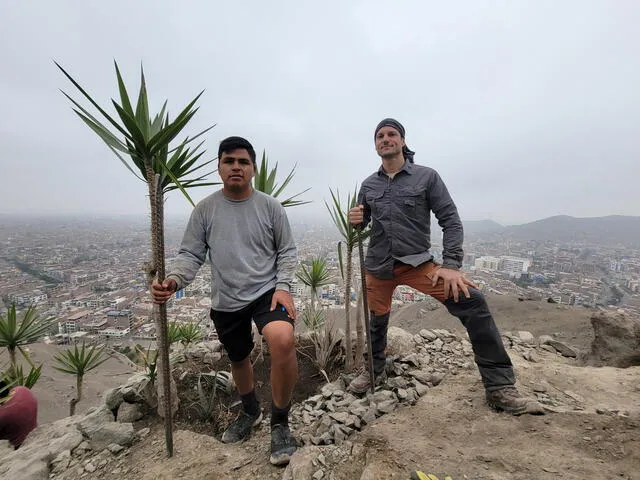 Emiliano y Ricardo son dos de los pilares del proyecto en el Cerro La Milla. Foto: Rosa Quincho/URPI   