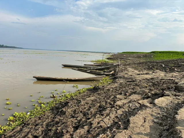 Así luce el río Amazonas sin lluvias. Foto: Yazmín Araujo - LR  