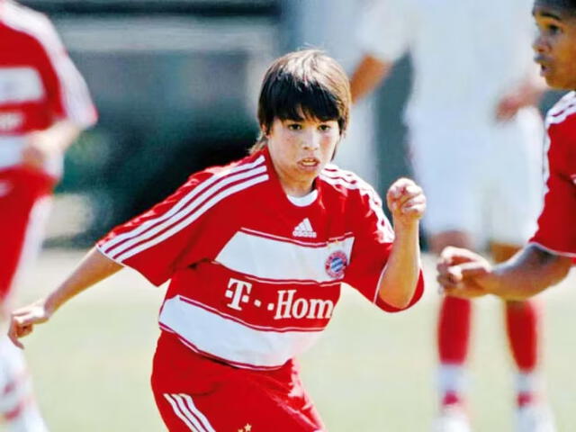  Pier Larrauri entrenado en Bayern Munich a los 11 años de edad. Foto: difusión   