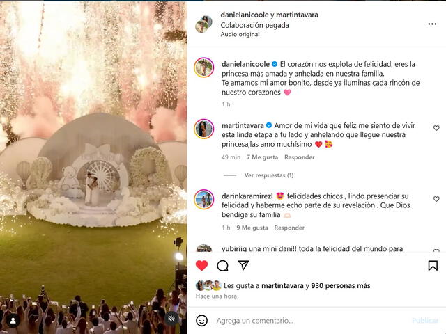 Martín Távara y Daniela Nicole celebraron a lo grande la revelación del sexo de su bebé con una elegante y emotiva fiesta. Foto: difusión Martín Távara y Daniela Nicole celebraron a lo grande la revelación del sexo de su bebé con una elegante y emotiva fiesta. Foto: difusión