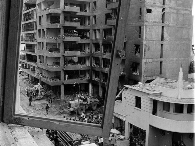 Atentado en la calle Tarata (Miraflores) en 1992. Foto: difusión   