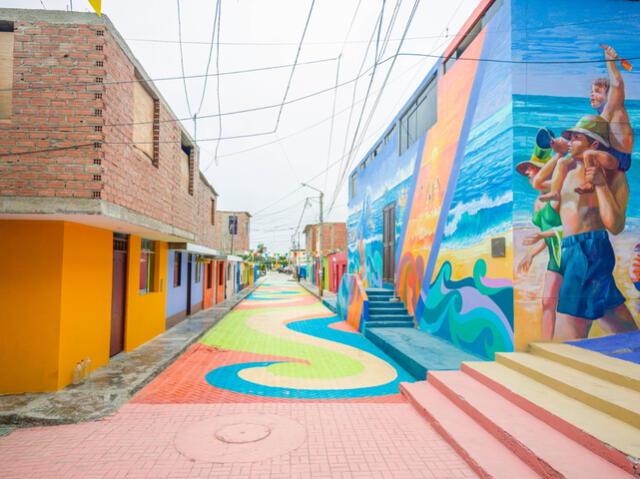 Barrios y casas pintadas. Foto: Difusión   