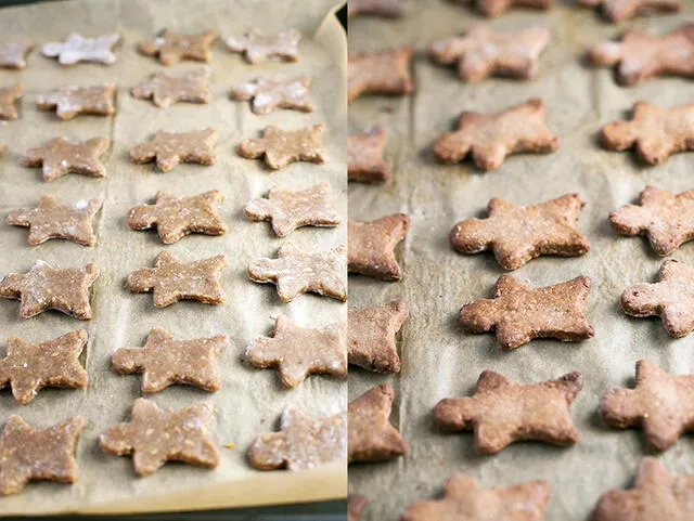 Para las galletas de jengibre deberás emplear 15 minutos para la preparación y otros 15 minutos para la cocción.