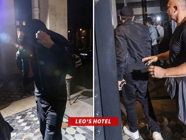 Leonardo DiCaprio captado saliendo del hotel de Gigi Hadid. Foto: TMZ