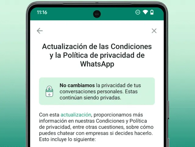 WhatsApp modificó su política de privacidad de forma 'silenciosa' en julio de 2023