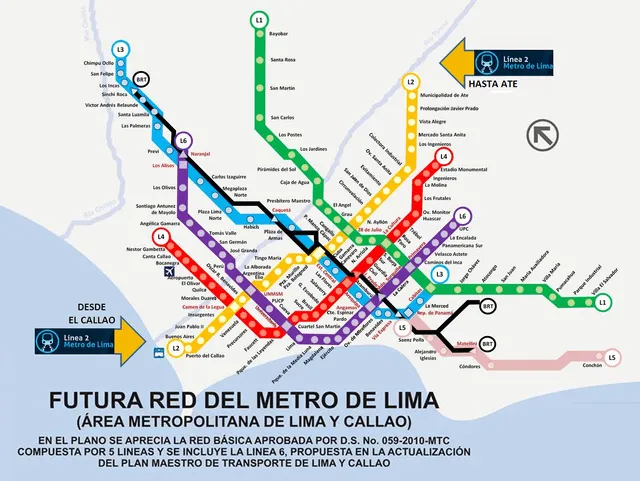  Solo 5 de las 27 estaciones de la Línea 2 se encuentran habilitadas. Foto: Metro de Lima   