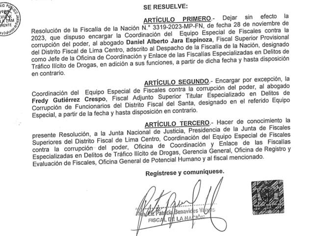  Dos fiscales propuestos como reemplazo de Barreto desistieron del cargo. Foto: Ernesto Cabral/X 