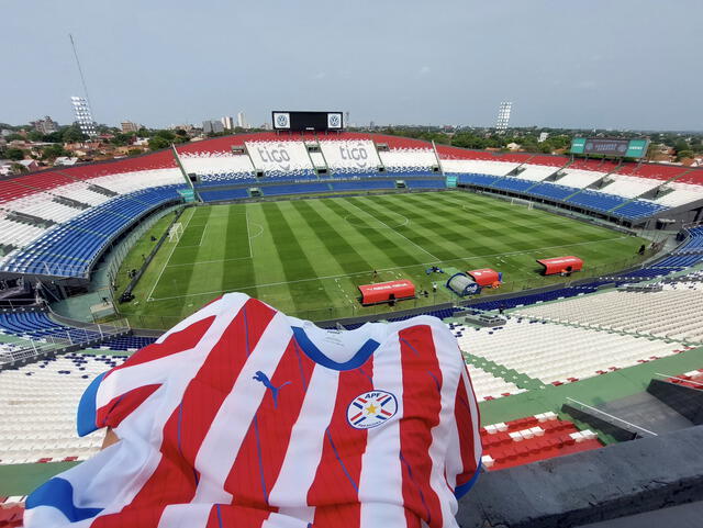 Este es el estadio Defensores del Chaco, que luce muy imponente para el partido. Foto: la Albirroja   