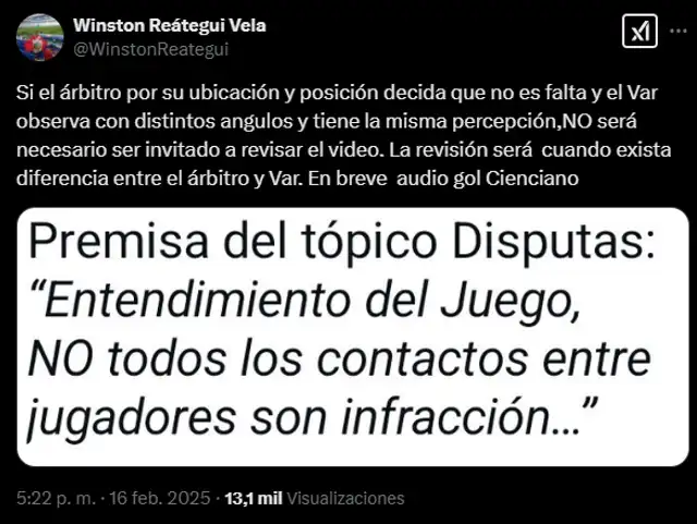  Winston Reátegui respondió a quejas de Fabián Bustos en X. Foto: captura de X/Winston Reátegui   