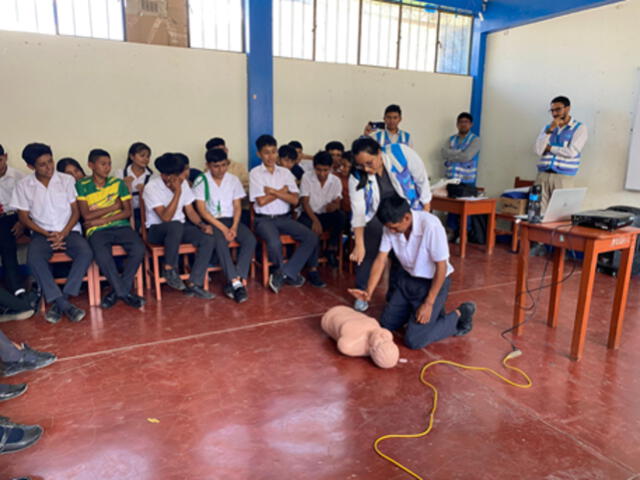 Capacitaciones en IE N° 16155 San Juan Bautista - Huabal. Fuente: Difusión. Capacitaciones en IE N° 16155 San Juan Bautista - Huabal. Fuente: Difusión.