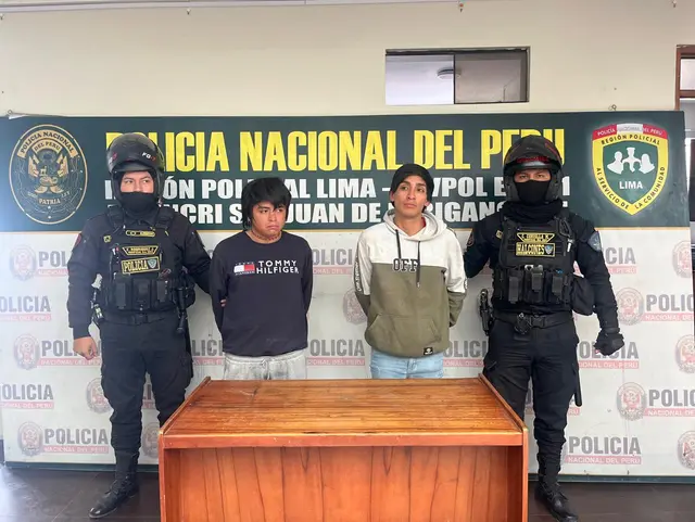 Presuntos extorsionadores detenidos. Foto: Difusión   