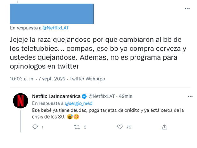 Fan de "Teletubbies" comenta a favor de la nueva versión del show y Netflix le responde
