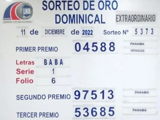 Lotería de Panamá: Sorteo Extraordinario