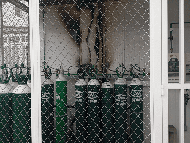 Así terminaron las instalaciones del Hospital María Auxiliadora tras el incendio. Foto: Difusión   