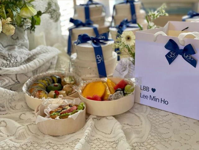 Regalos de la marca LBB (La Boutique Blue) para Lee Min Ho. Foto: Instastories