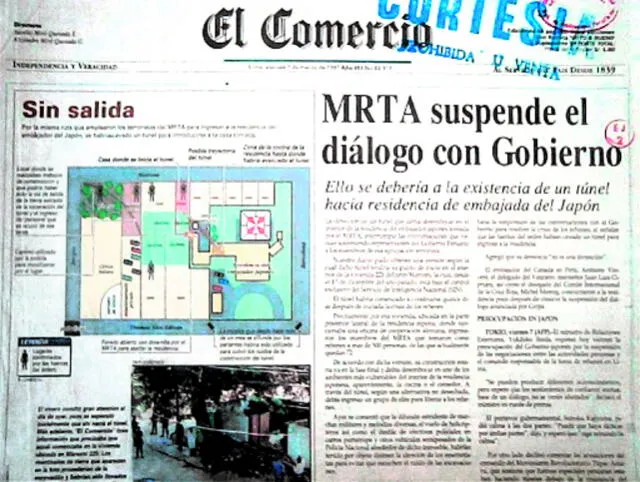 Noticia. La declaración del emerretista Néstor Cerpa también fue reportada por el diario El Comercio. Foto: difusión