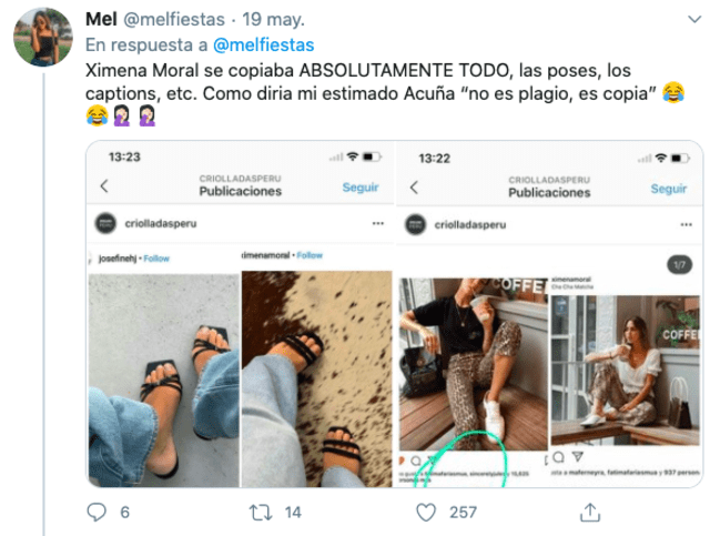 Acusaciones a Ximena Moral en Twitter