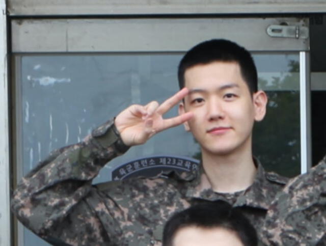 Baekhyun en el servicio militar. Foto: Naver   