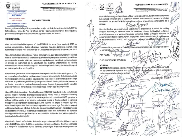 Moción de censura contra Juan José Santiváñez. Moción de censura contra Juan José Santiváñez.