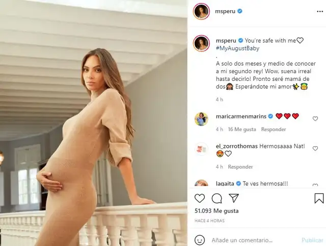 Natalie Vértiz enternece las redes con fotos de su embarazo