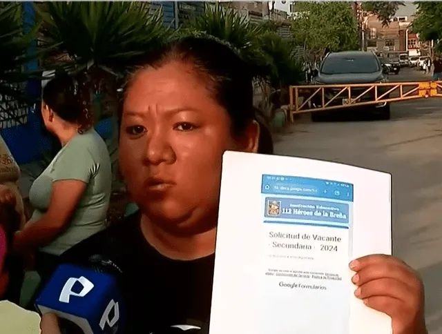 Familiares del menor denuncian que la vacante ya había sido separada desde diciembre. Foto: captura de Youtube/Buenos Días Perú   
