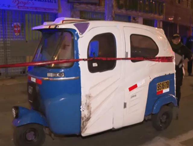 Mototaxi donde sujeto trató de huir. Foto: Latina Noticias   