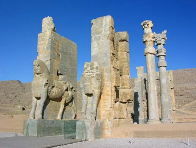 Puerta de las naciones, en la ciudad real de Persépolis. Foto: Turismo de Irán