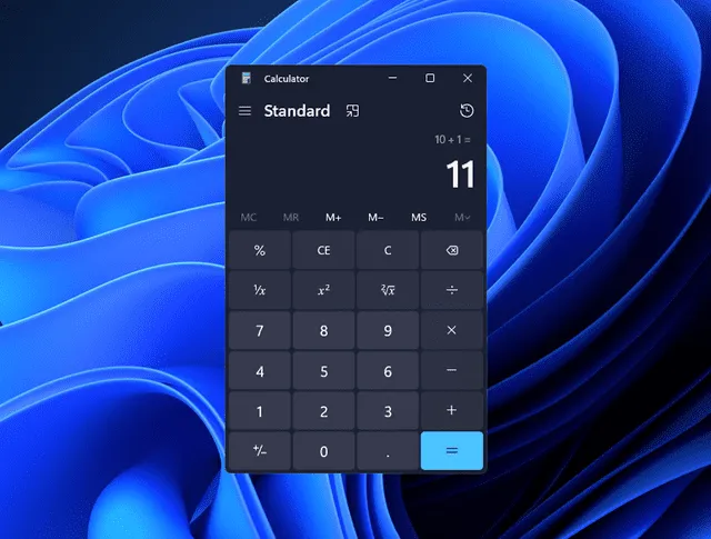 Nueva aplicación de calculadora. Foto: Microsoft