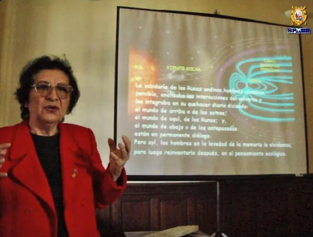  María Luisa Aguilar Hurtado dedicó toda su vida al campo de la astronomía. Foto: Space UNMSM/YouTube    