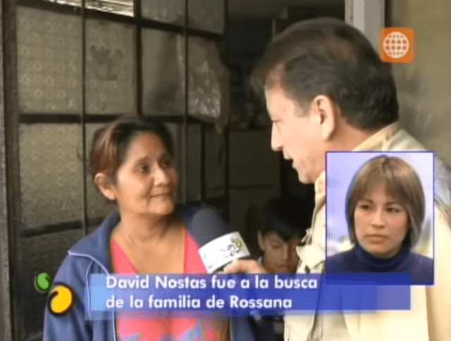  David Nostas encontró a la hermana mayor de Rossana. Foto: captura de pantalla/América TV/YouTube   