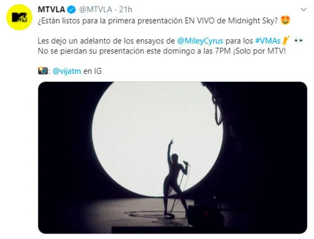 Foto captura: MTV Twitter