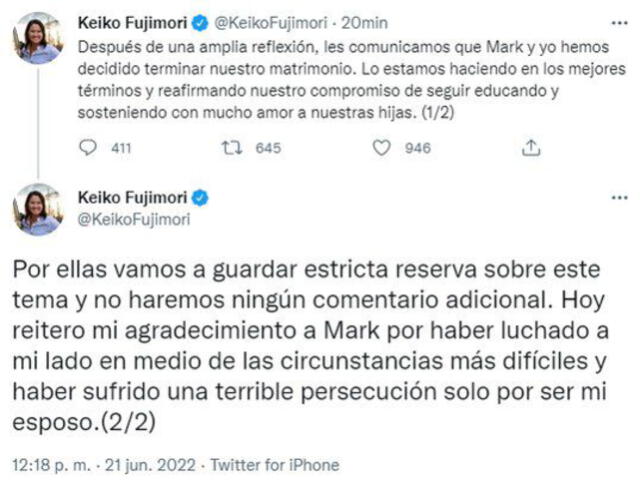 La vez en que Mark Vito hizo un video de cumple a Keiko: “Gracias por hacerme parte de los Fujimori”