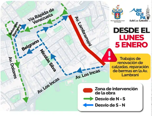  Rutas alternas. Foto: MPA    