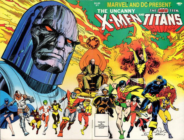 The uncanny X-men and The new teen titans de 1982. Foto: Marvel/DC Comics