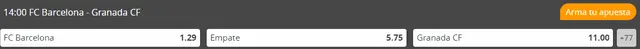 Barcelona vs. Granada, apuestas Inkabet. Foto: captura.