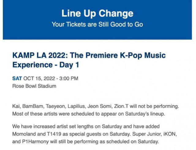 KAMP LA 2022, KPOP