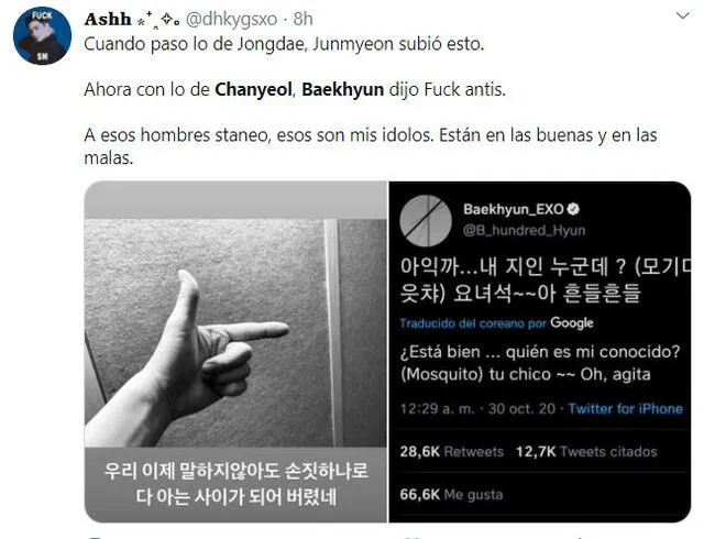 Comentarios de EXO-L. Foto: Twitter