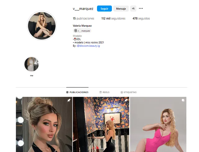 Valeria Márquez contaba con miles de seguidores en Instagram. | Instagram | @v__marquez Valeria Márquez contaba con miles de seguidores en Instagram. | Instagram | @v__marquez