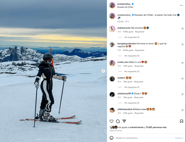 Publicación de Onelia Molina. Foto: Instagram   