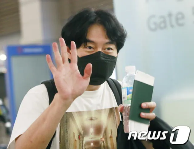 Park Hyun Soo en el aeropuerto de Incheon. 13 de julio. Foto: News 1