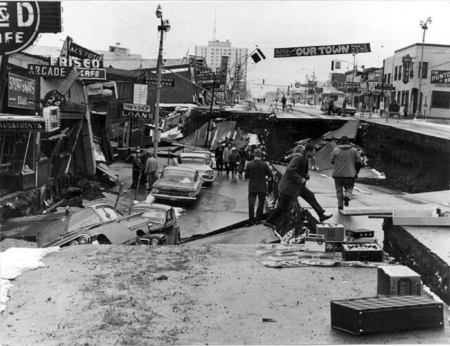 El sismo de 1964 en Alaska es el más fuerte registrado en Norteamérica. Foto: Wikimedia Commons.   